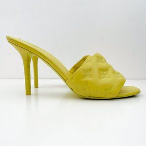 Louis Vuitton Revival Mule Monogram Yellow Heel Padded Heels Sandals